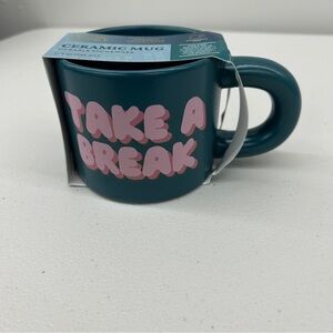 Thyme & Table Teal Ceramic Mug “Take A Break”